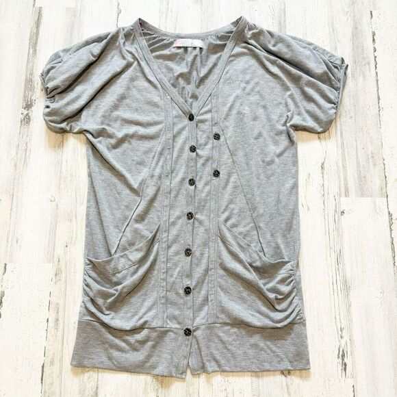 Free People Beach Gray Tunic Top Size M - Picture 1 of 5